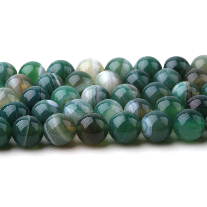 그린 스트라이프 아게이트 연결 부재 8/10/12mm